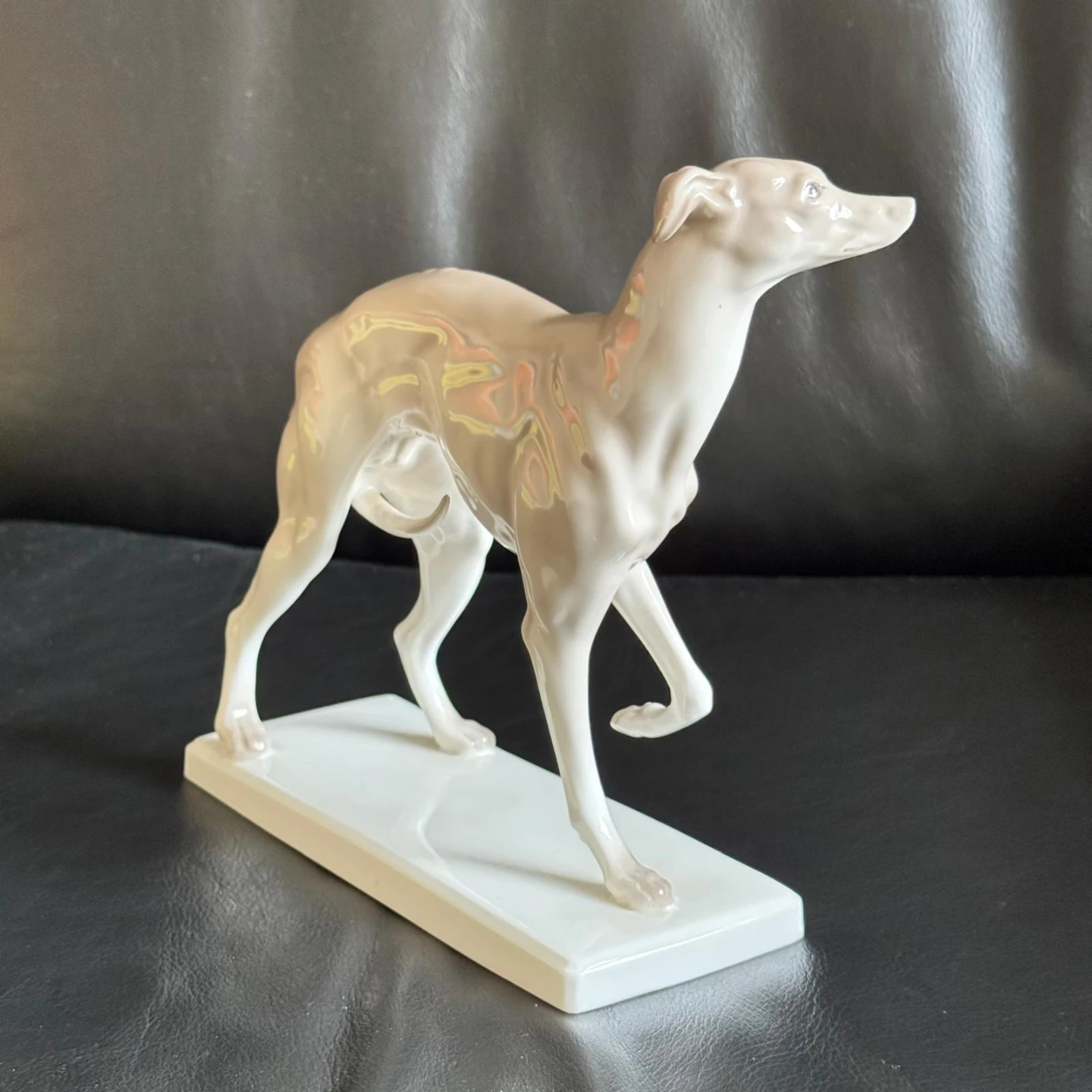 7" Large Bone China Greyhound Whippet Saluki Dog - photo 2