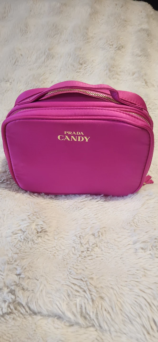 PRADA CANDY Pink Makeup Pouch Travel Bag