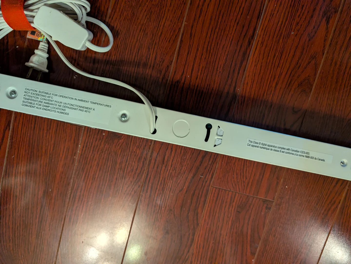 White Fluorescent Light Fixture with Cord - photo 5