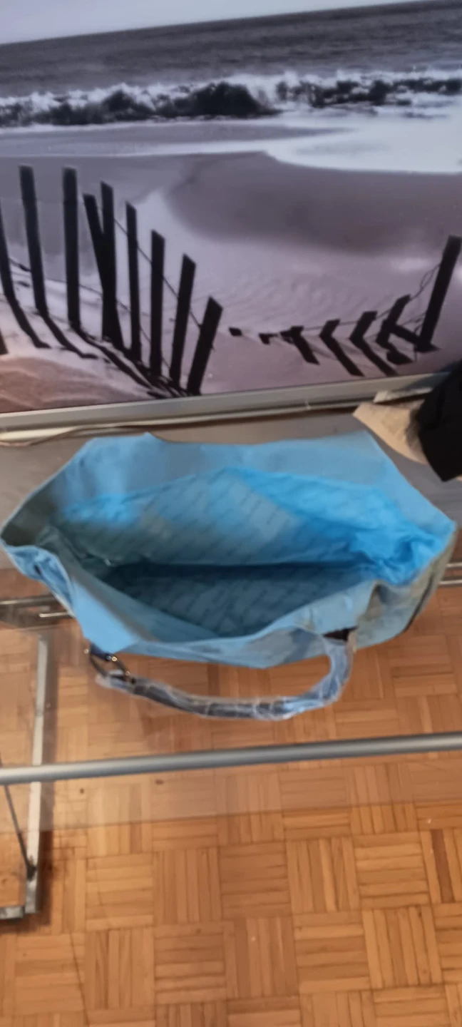 Light Blue Suede Tote Bag - photo 3