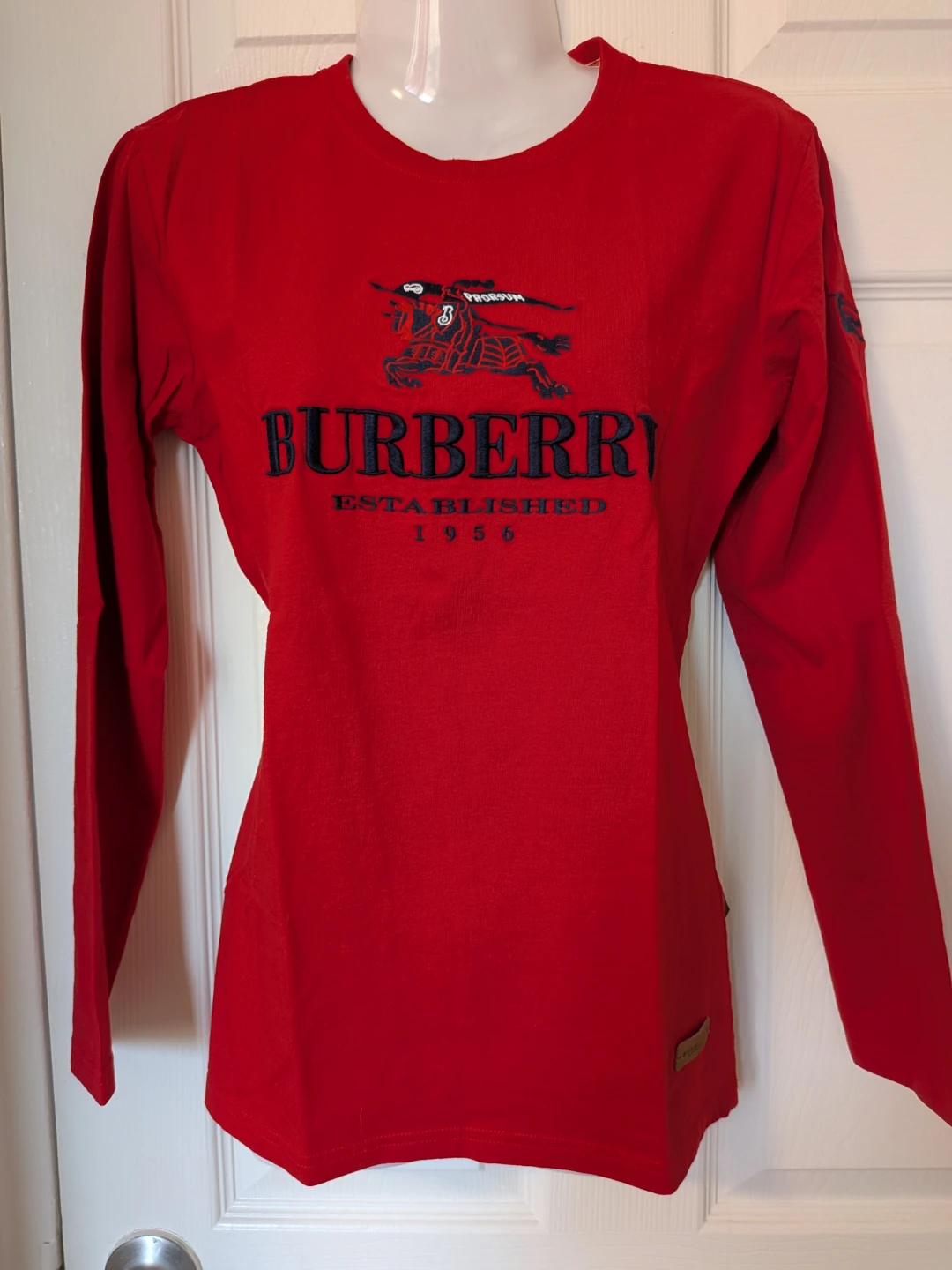 Burberry Red Long Sleeve Shirt
