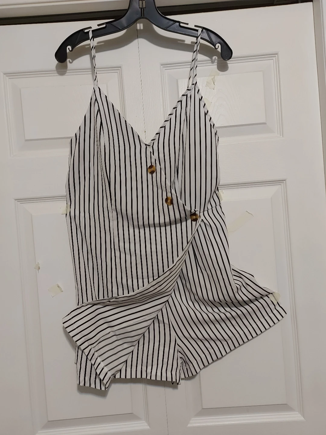 Black and White Striped Romper - photo 2