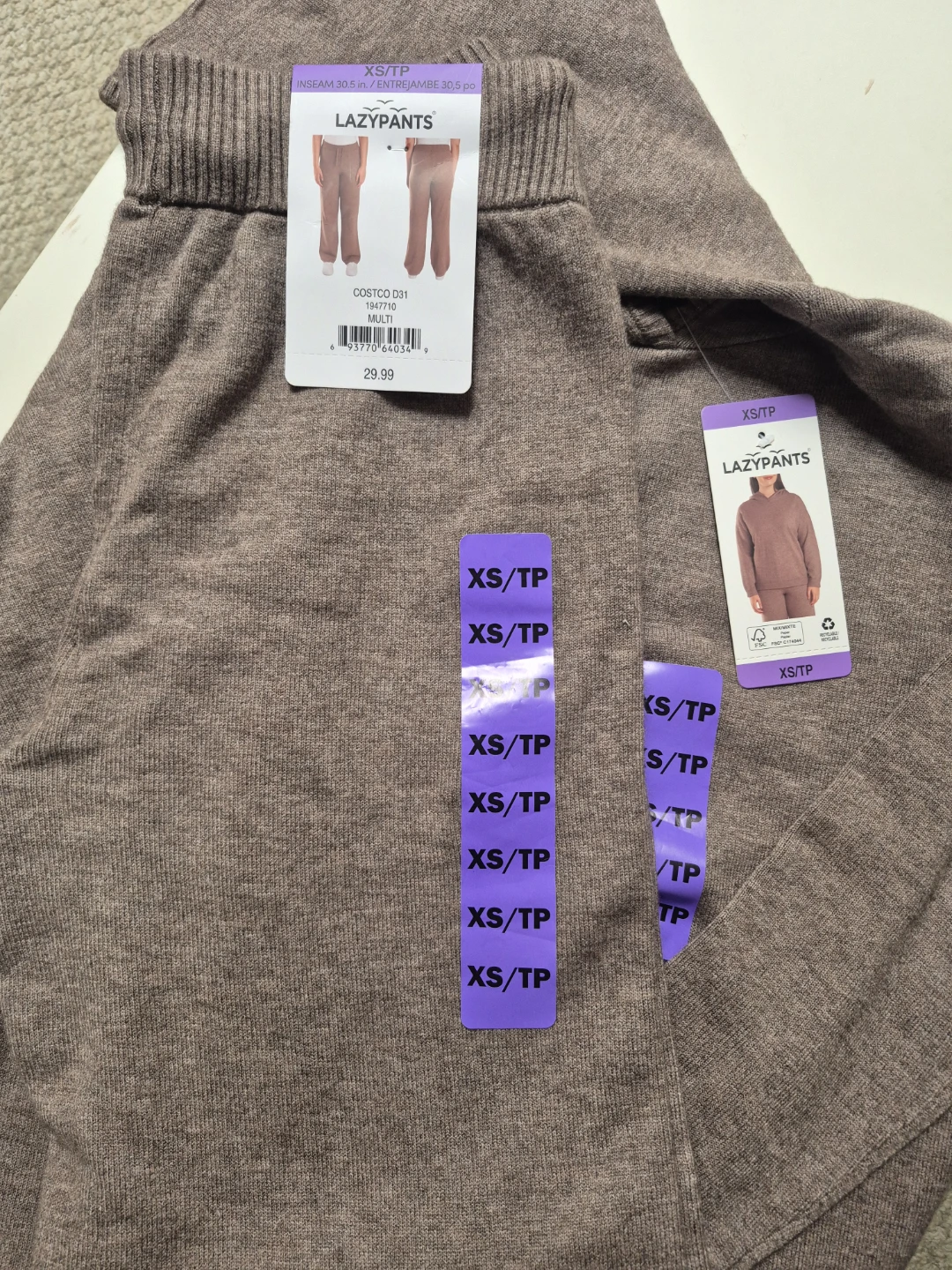 LazyPants Women's XS/TP Hoodie and Pants Set - photo 3