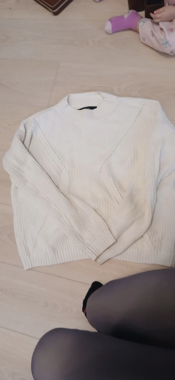 FOREVER 21 White Knit Sweater Size M - photo 2