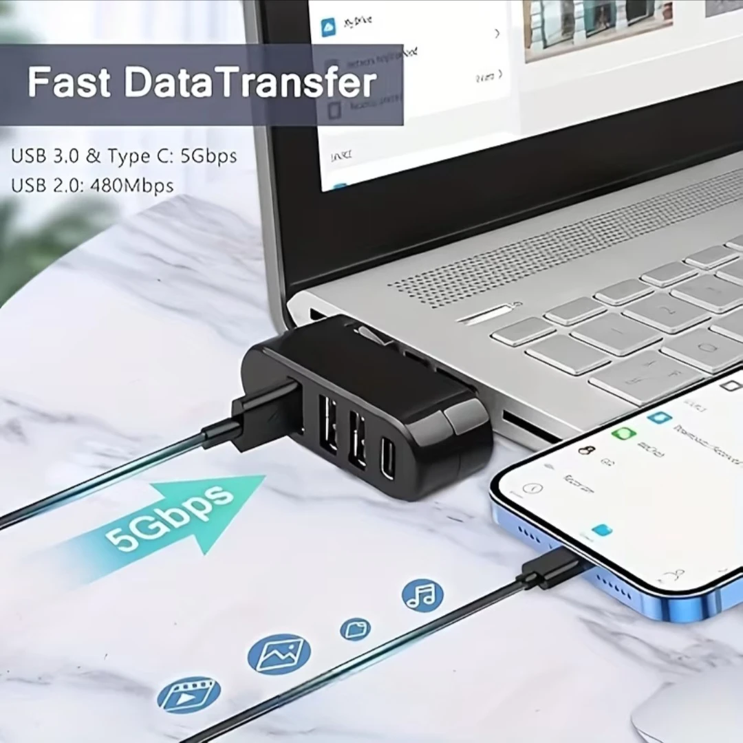 4-Port USB 3.0 Hub with USB-C - photo 3