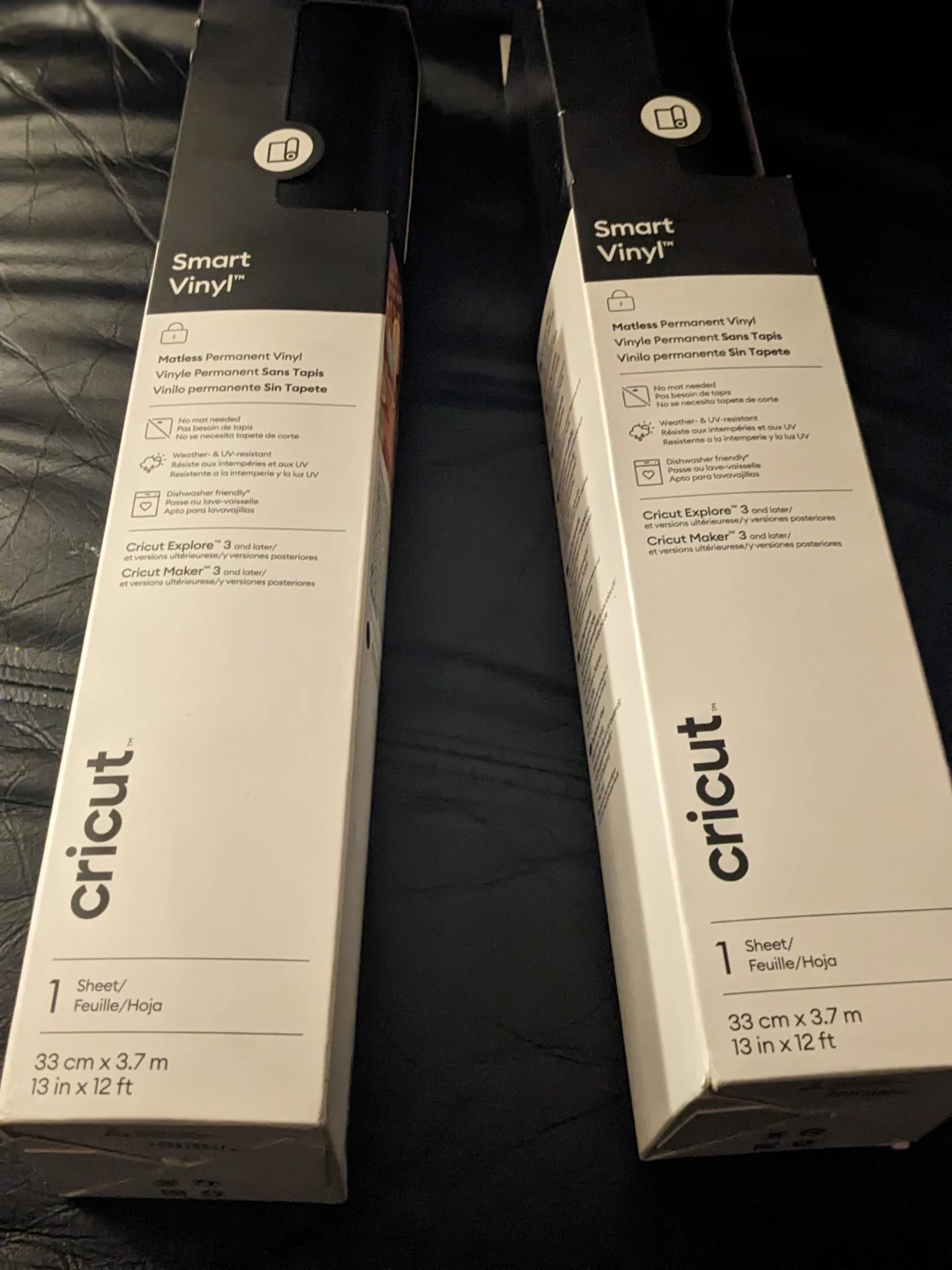 Cricut Smart Vinyl - Permanent, Black (2 pack)