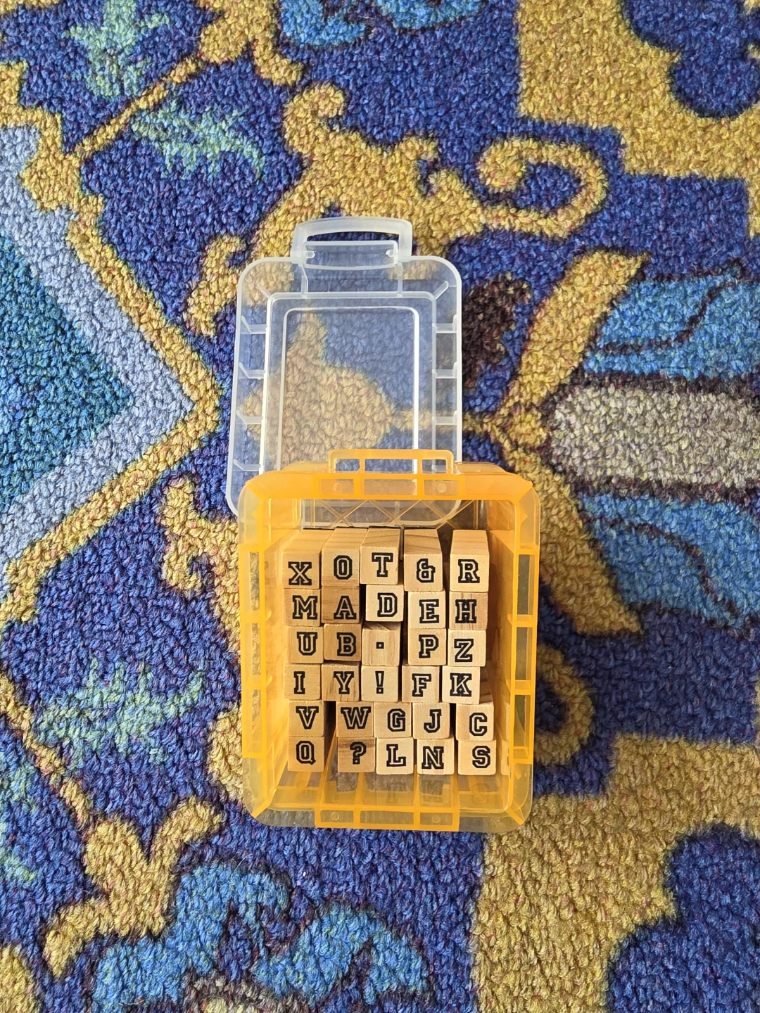 Mini Wooden Alphabet Stamps with Case - photo 2