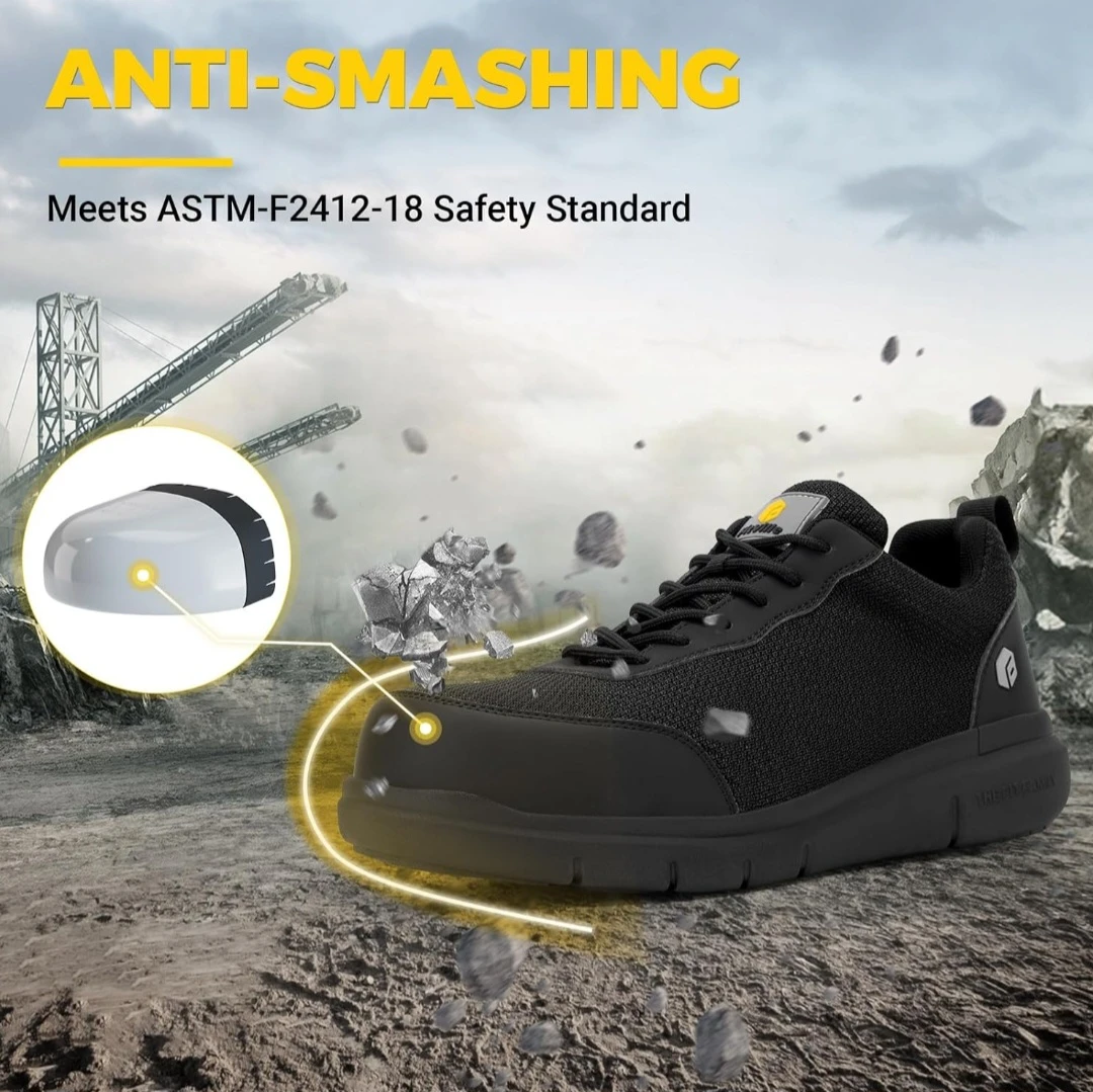 FitVille Steel Toe Shoes for Men Extra Wide Composite Toe ...