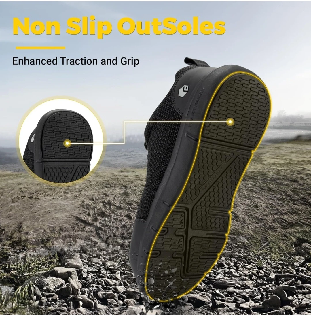 FitVille Steel Toe Shoes for Men Extra Wide Composite Toe ... - photo 5