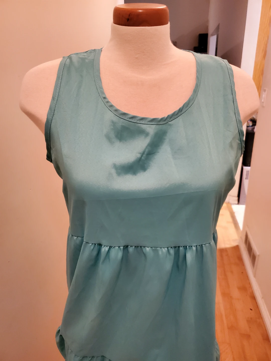 Teal Tiered Sleeveless Dress - photo 5
