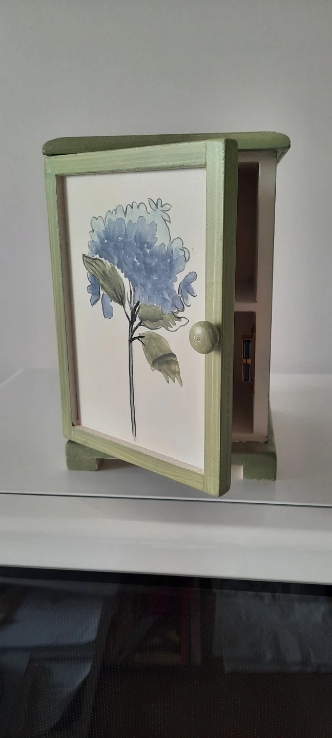 Decorative Trinket Box with Hydrangea Painting - photo 2