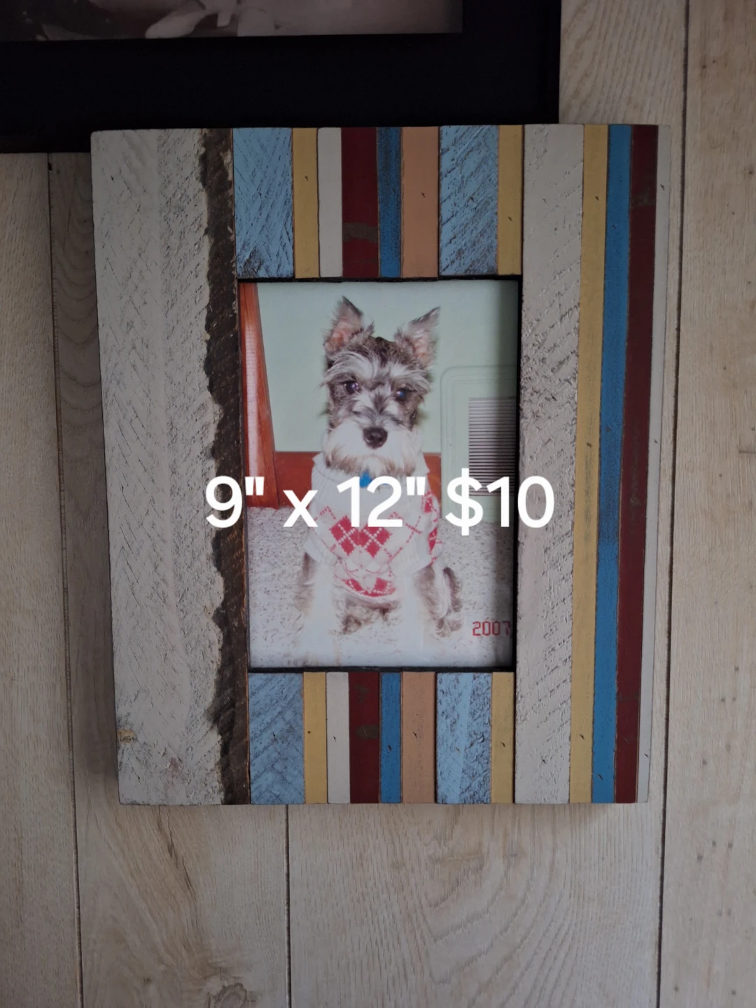 Contemporary Multi-Color Wood Photo Frame 9" x 12"