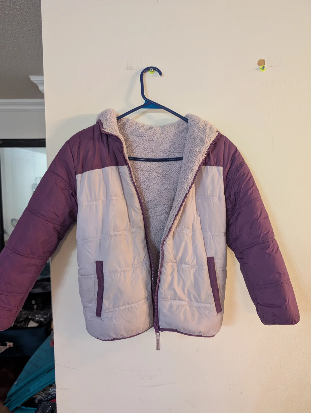 Eddie Bauer Puffer Jacket with Sherpa Lining