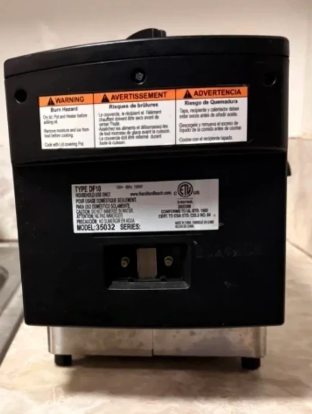 🥕Hamilton Beach Deep Fryer Model 35032 - photo 2
