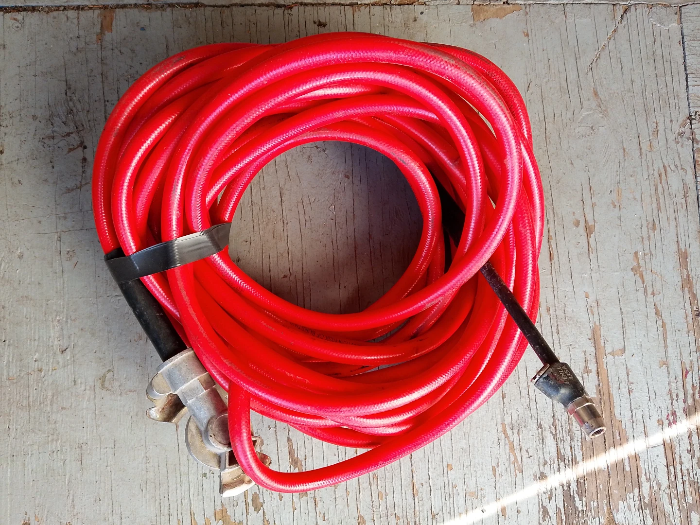 Red Air Hose with Fittings