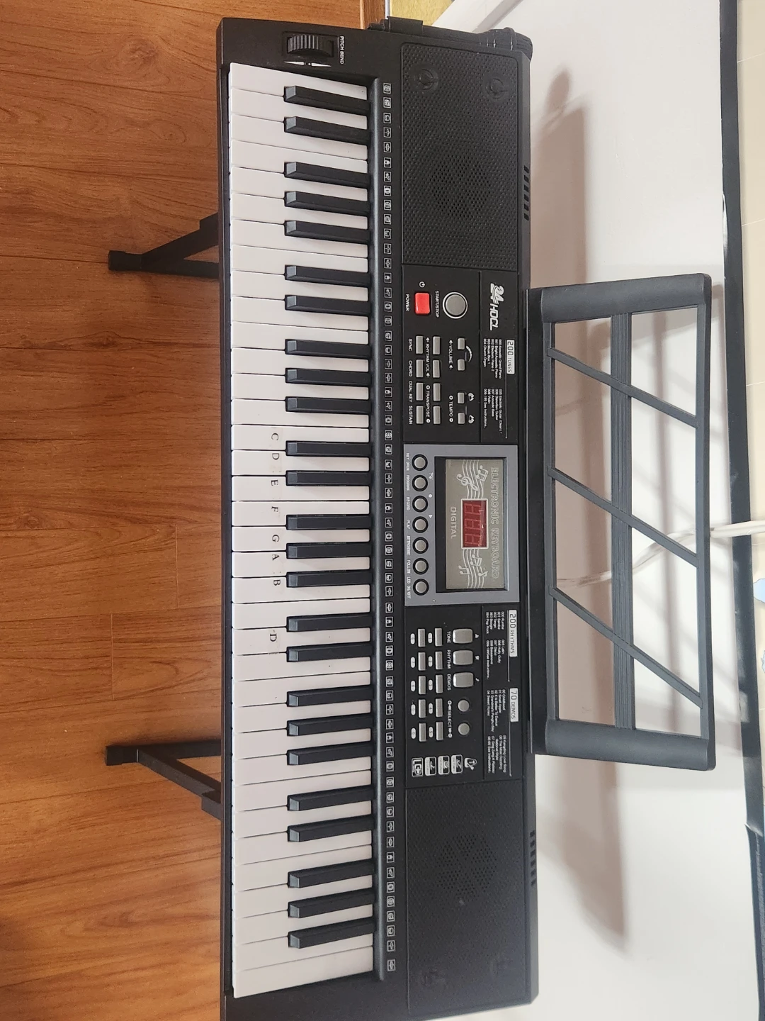 Black 61-Key Electronic Keyboard with Stand and Microphone - photo 2