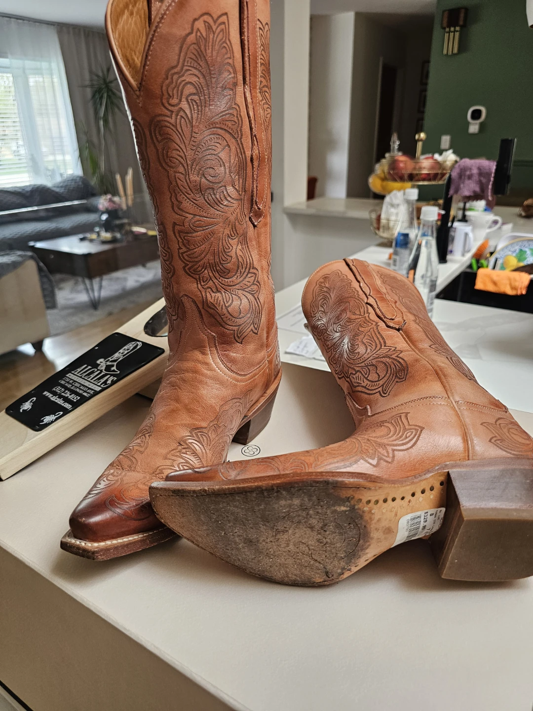 Woman Brown Leather Cowboy Boots - photo 2
