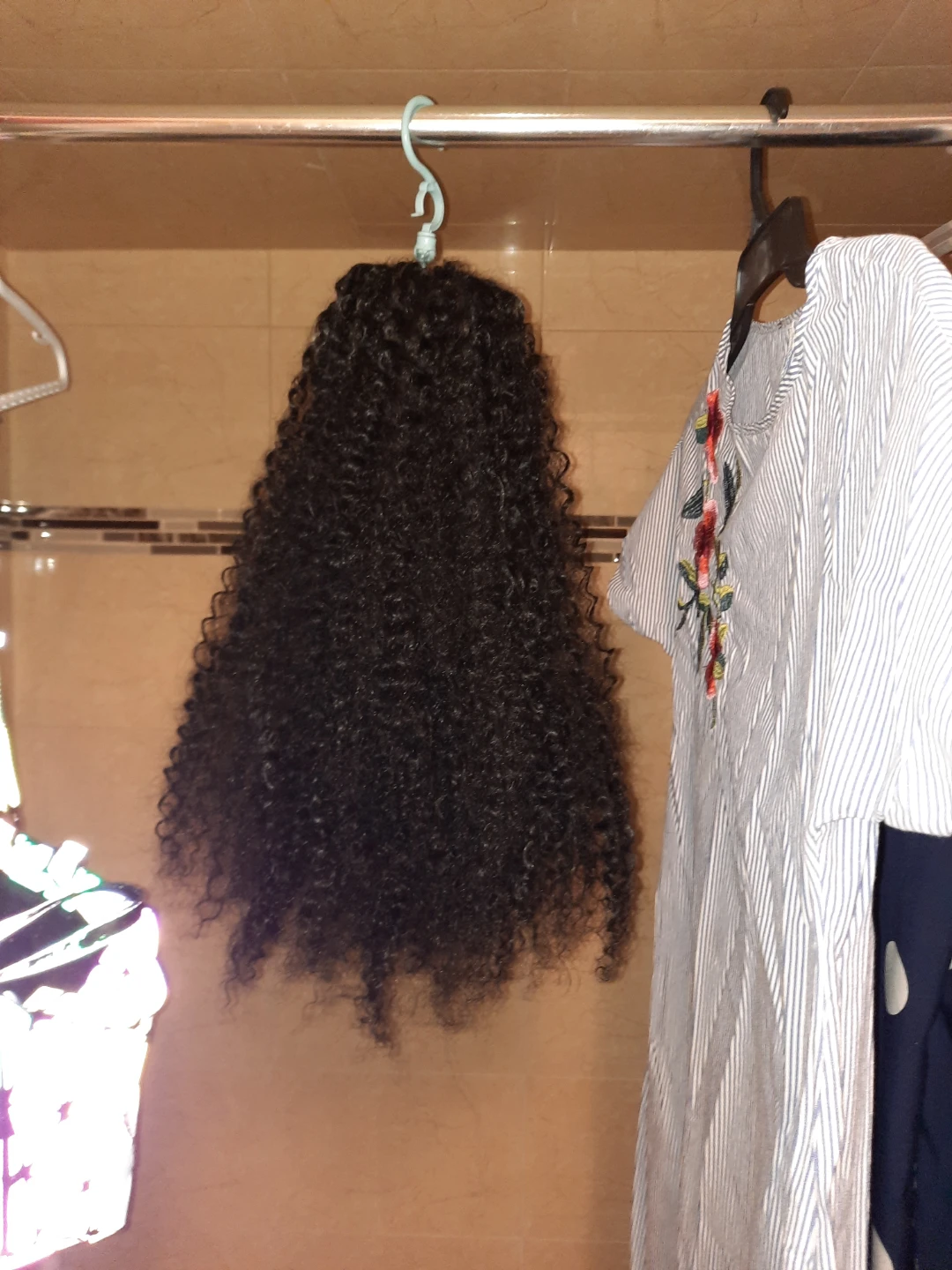 New Black Curly Ponytail Extension 20-inch
