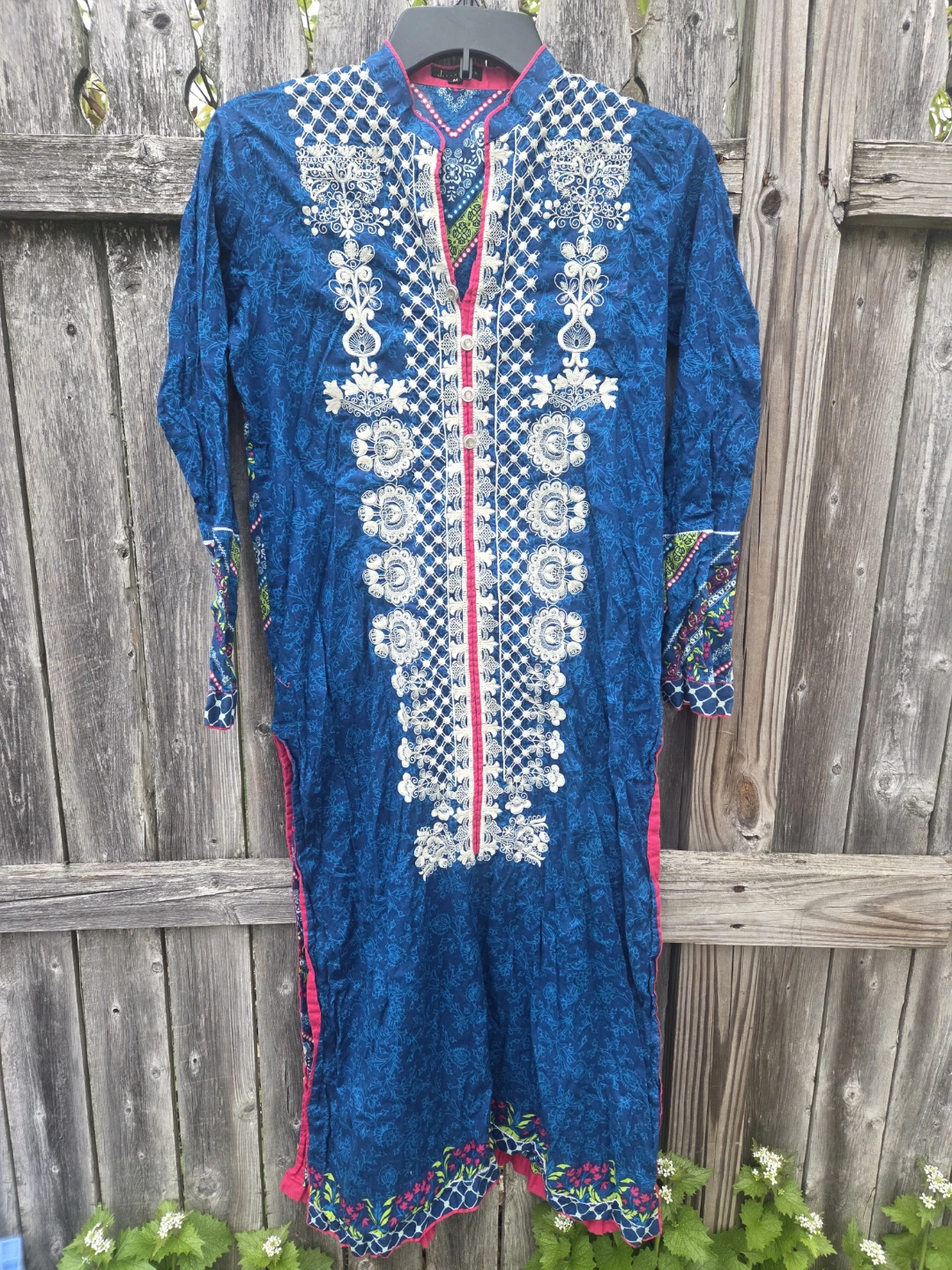 J. Pretwear Blue Printed Kurti Size M