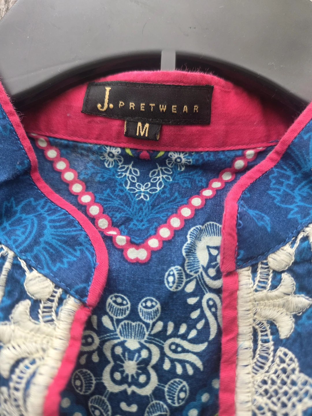 J. Pretwear Blue Printed Kurti Size M - photo 4