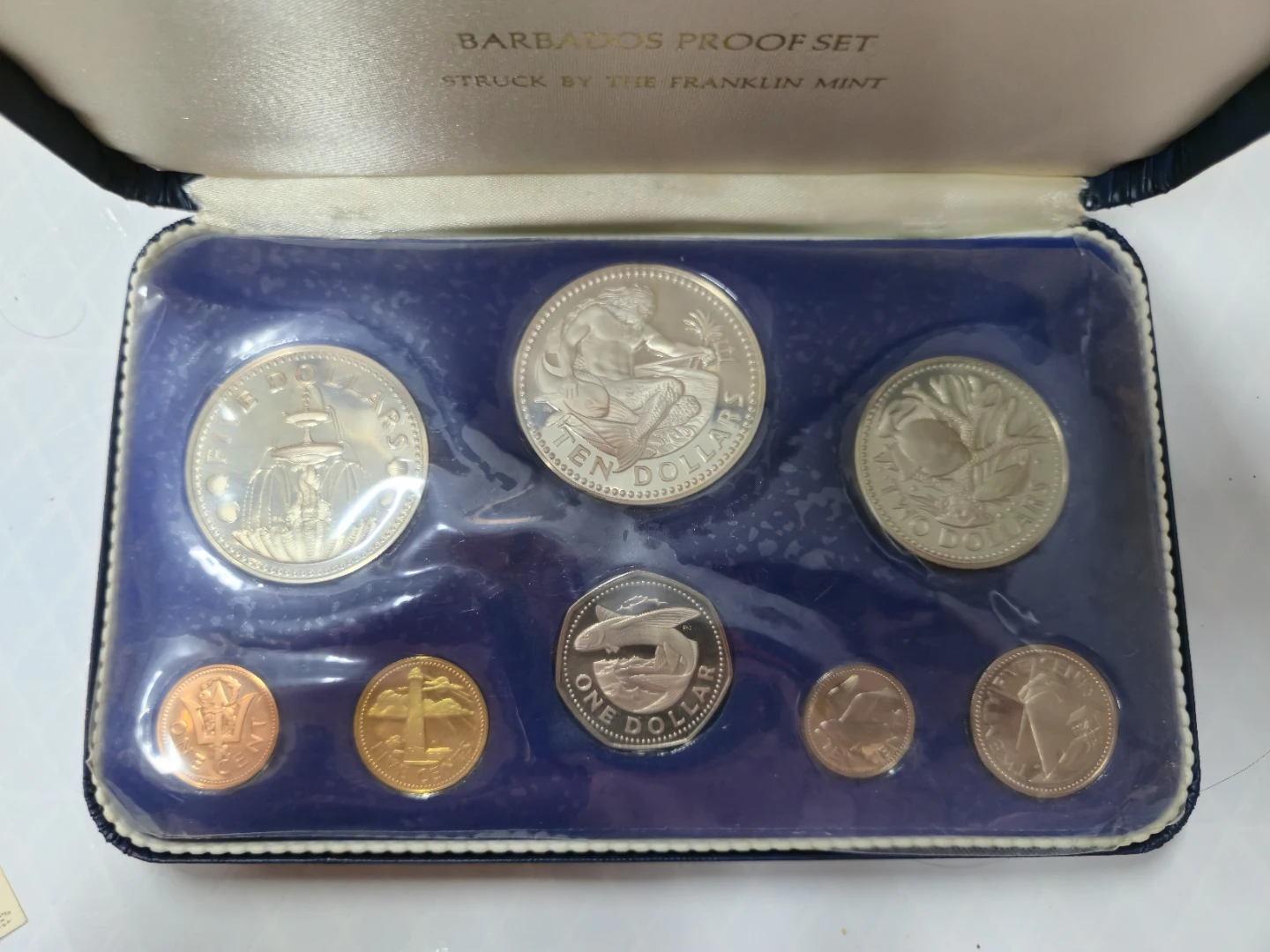 1974 Coin Proof Sets - Barbados, British VI & Cook Islands