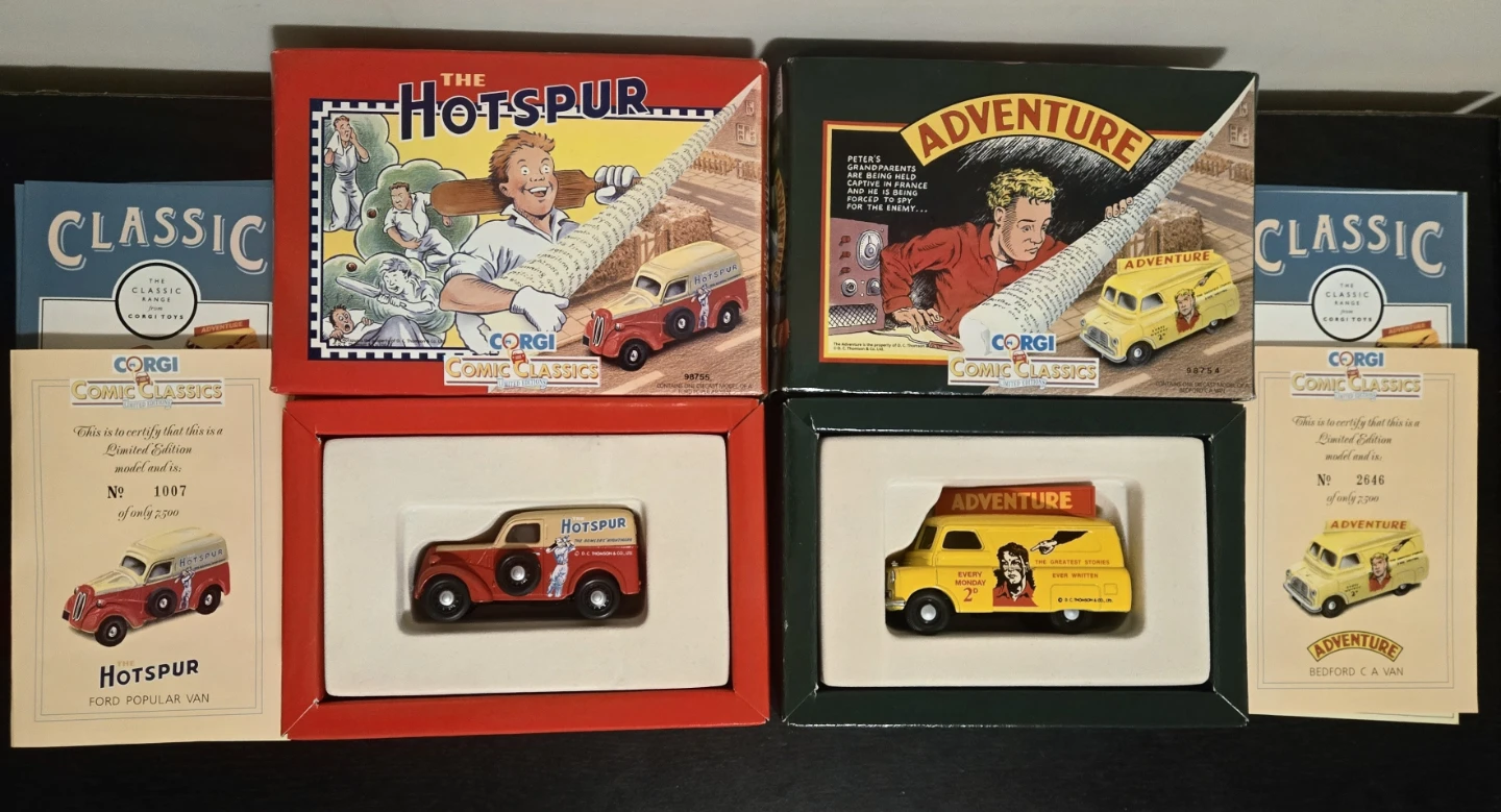 Corgi Comic Classics Ltd.Ed. Diecast Hotspur+Adventure