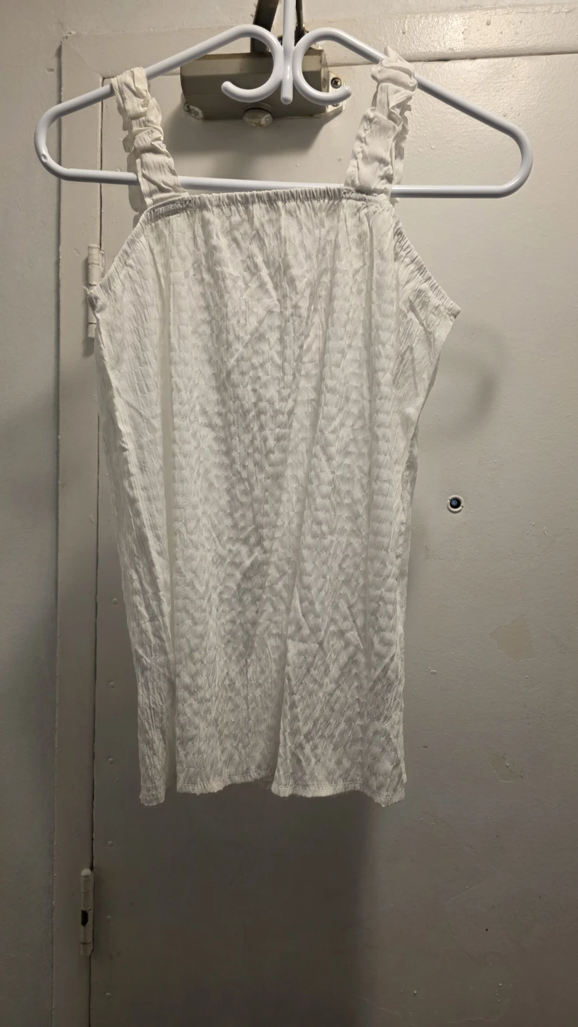 White Polyester Spandex Tank Top Size S - photo 2