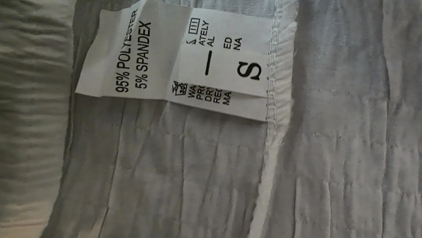 White Polyester Spandex Tank Top Size S - photo 3
