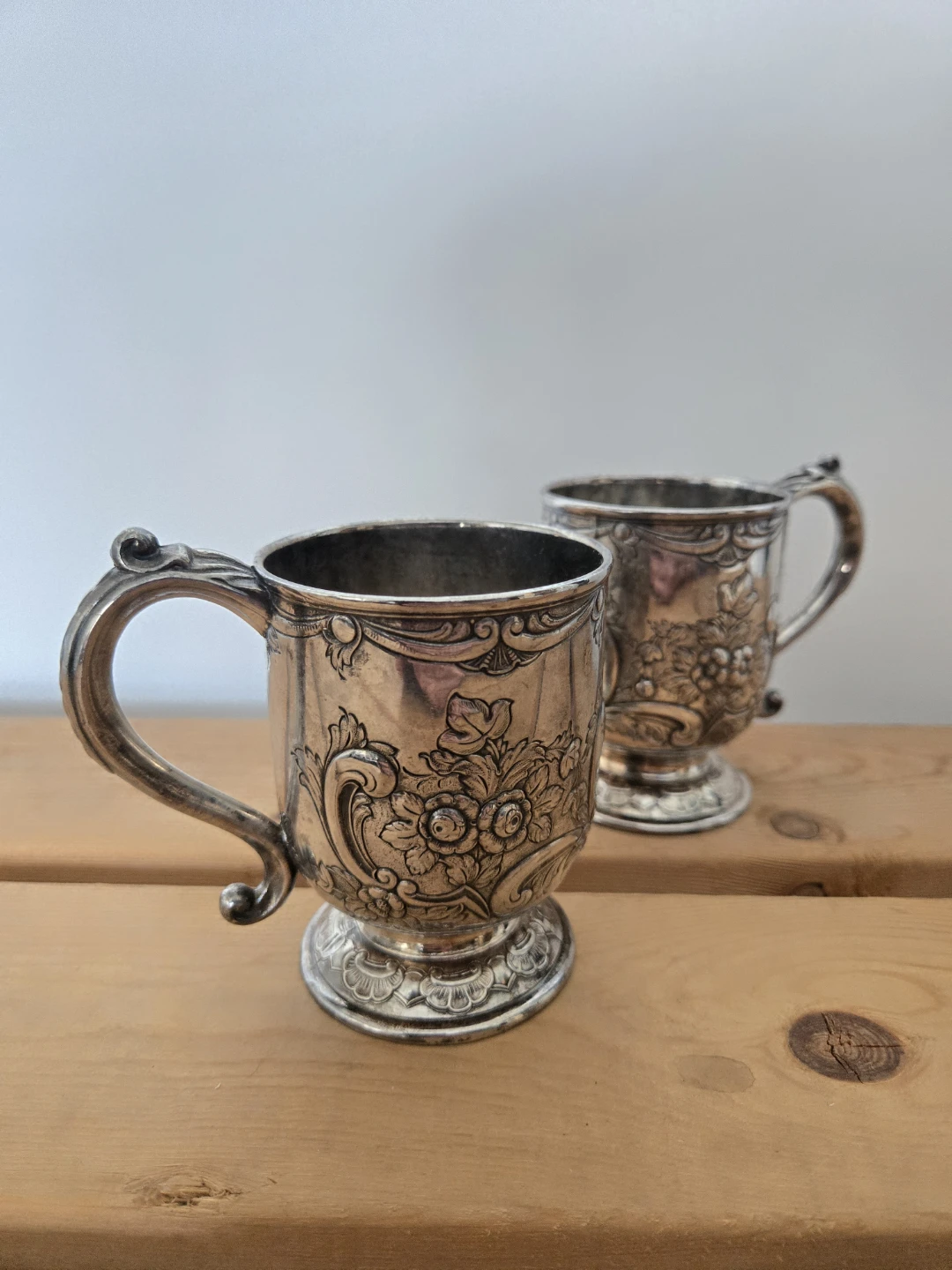 Vintage Decorative Silver Cups (Set of 2) - photo 3
