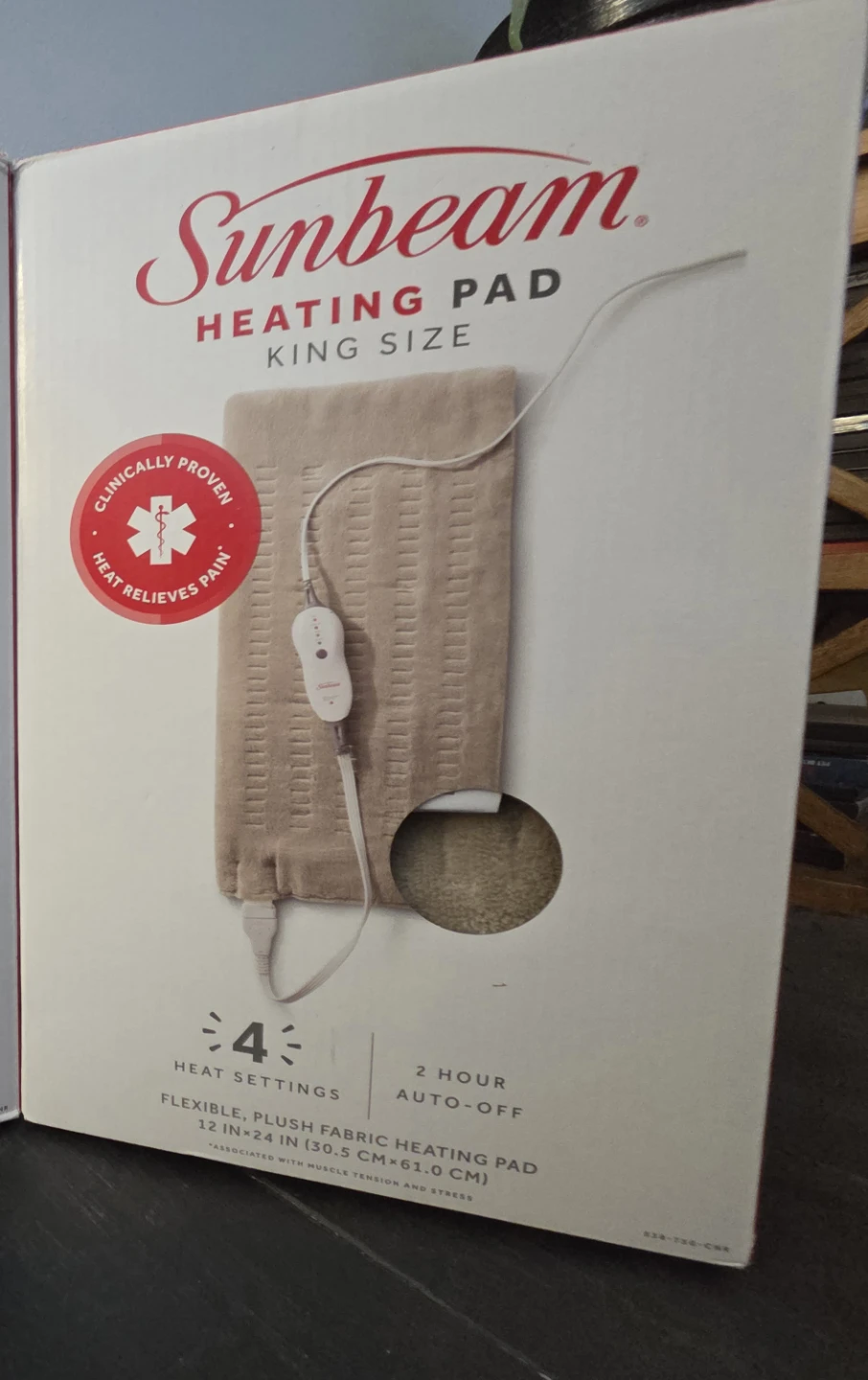 Sunbeam King Size Heating Pad - 12"x24"