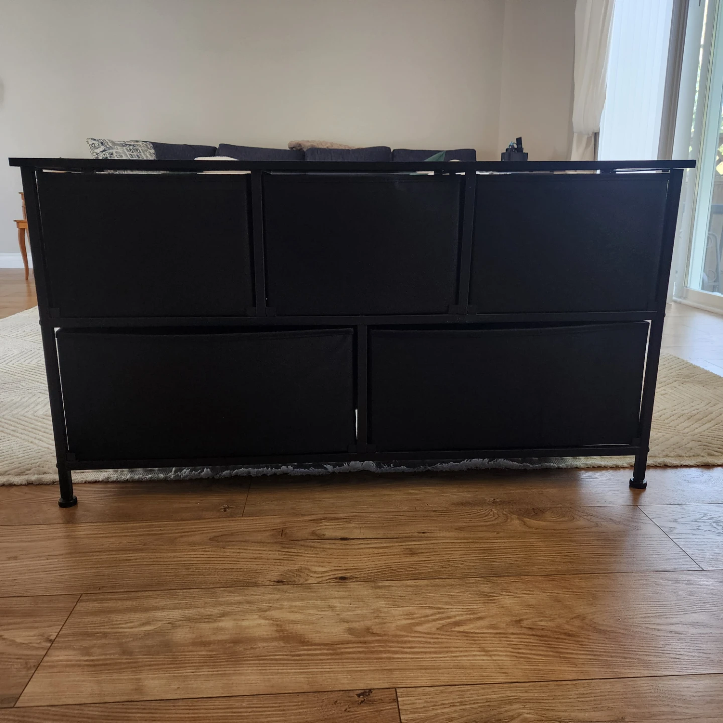 Black Drawer Fabric Dresser - photo 4