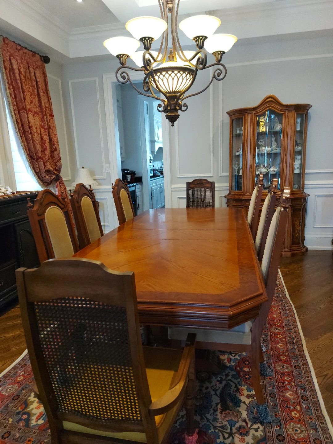 Wood Dining Table and Chairs Set