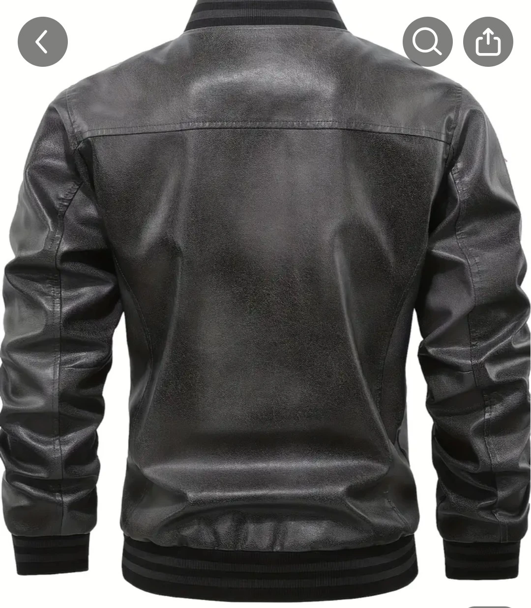 Bomber faux leather jacket - photo 2