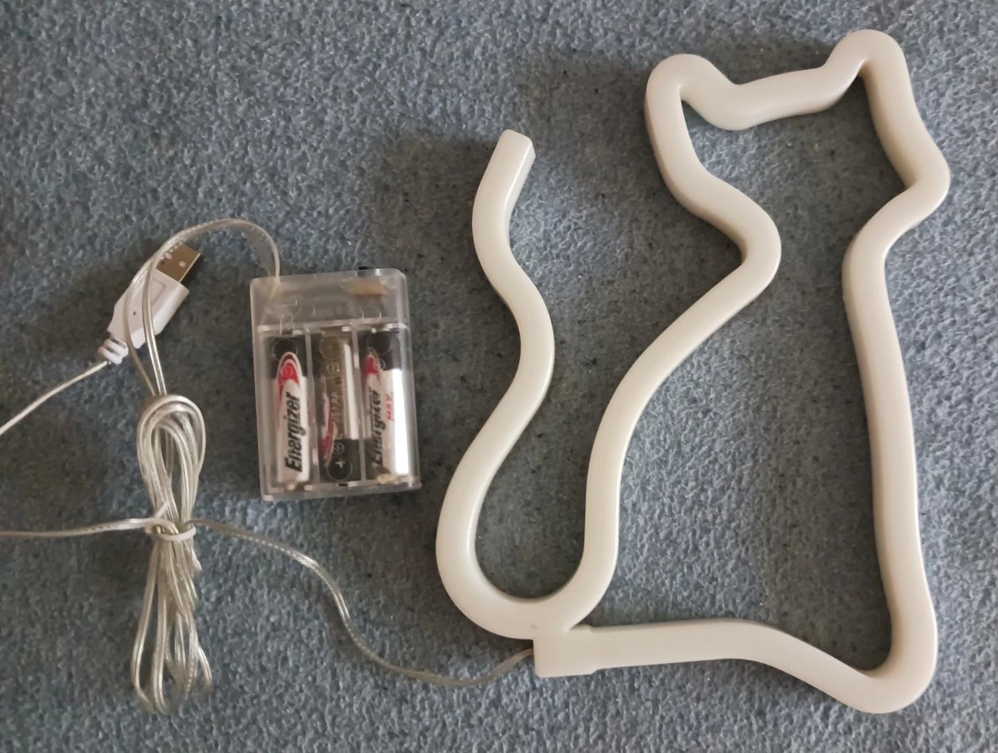 White Cat Neon Light Sign