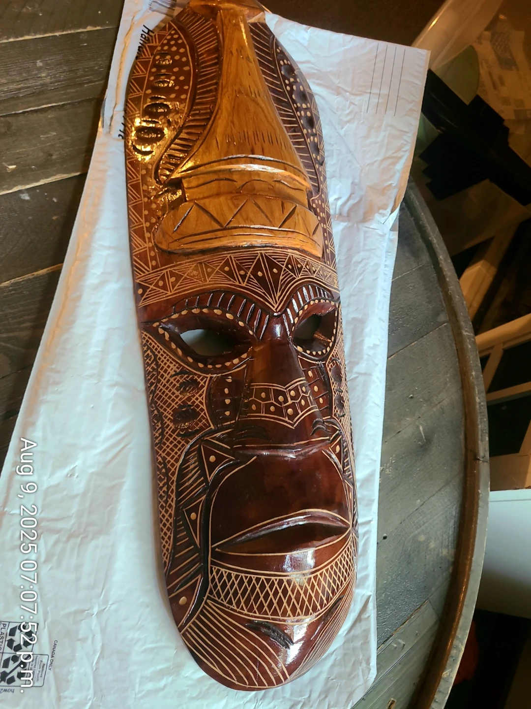 Wooden Tribal Mask Wall Decor - photo 3