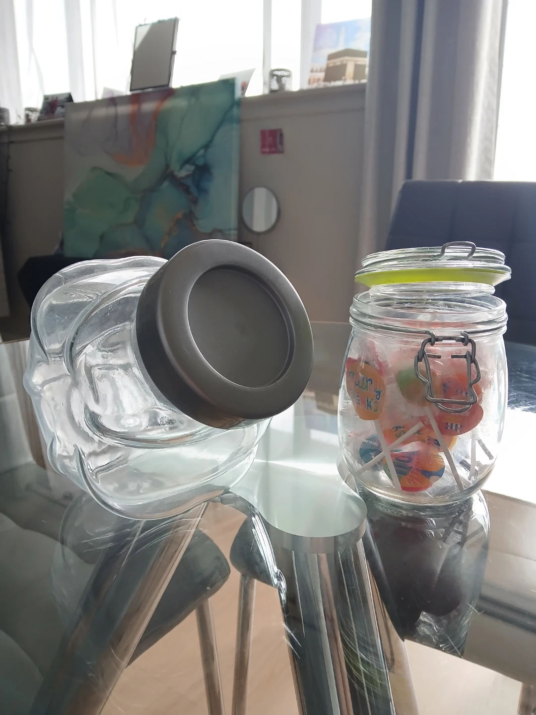 Glass Jar & Diverse Glassware Set