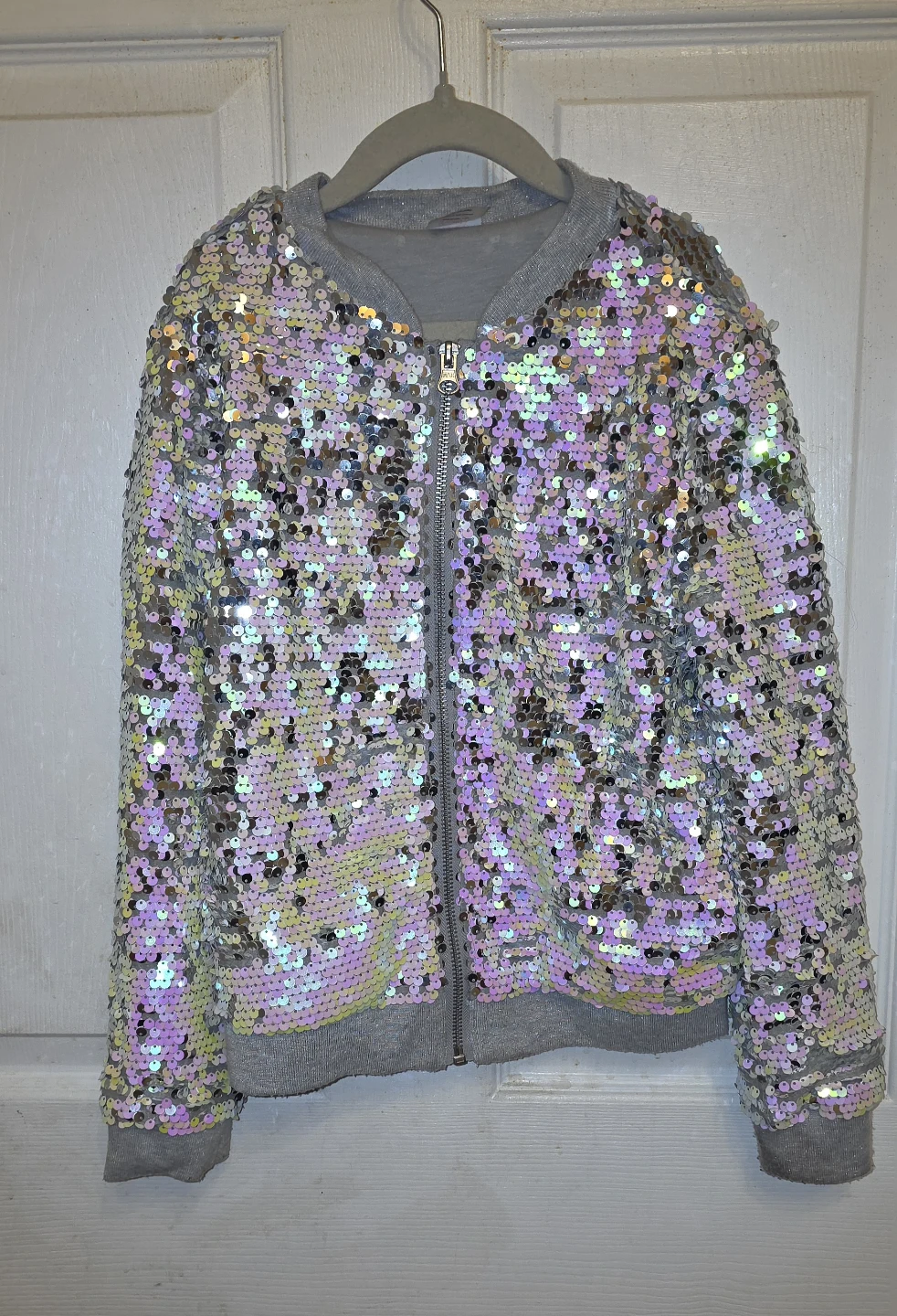 Wonder Kids Girls Sequin Bomber Jacket