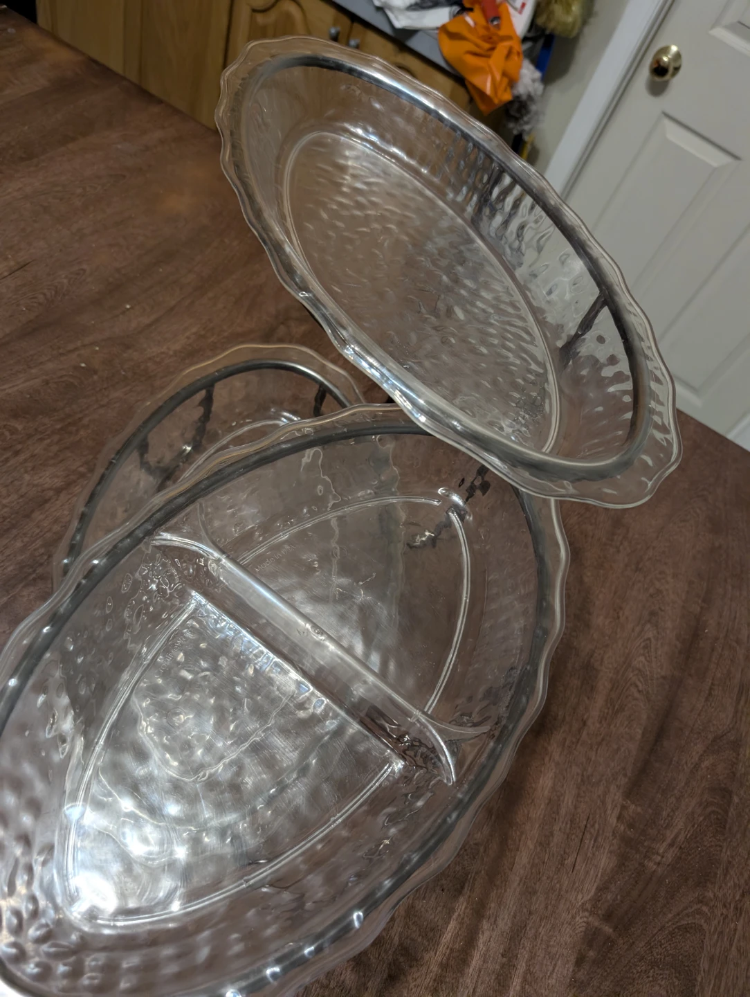 3-Tier Hammered Glass Serving Tray with Metal Stand - photo 4