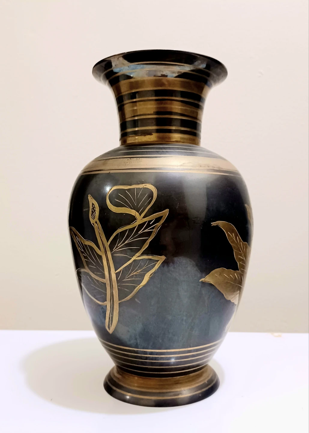 Handmade Etched Brass Vase - photo 2
