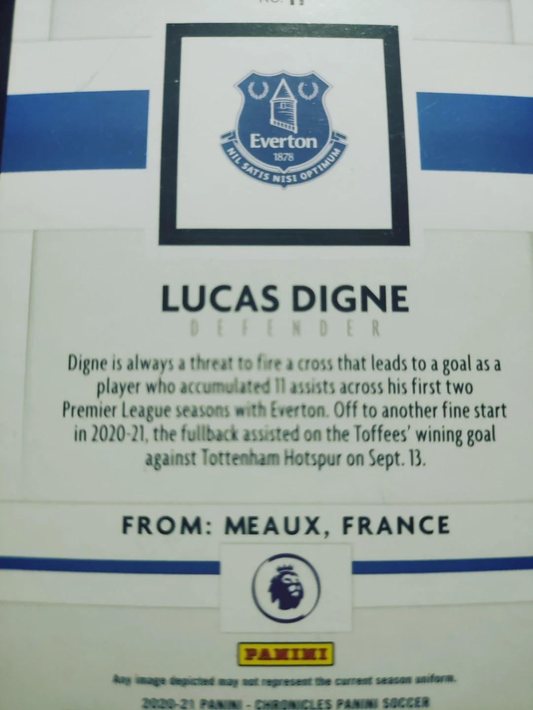 2020-21 Panini Chronicles Lucas Digne Soccer Card - photo 3