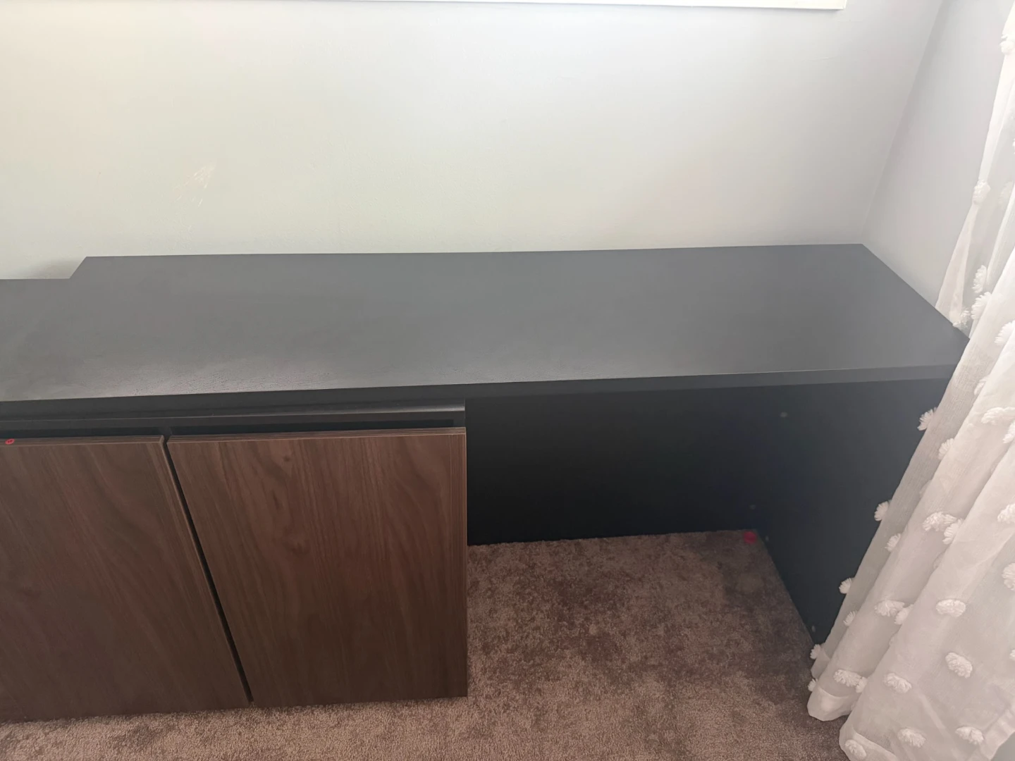 Modern Black and Walnut Desk with Drawers - photo 2