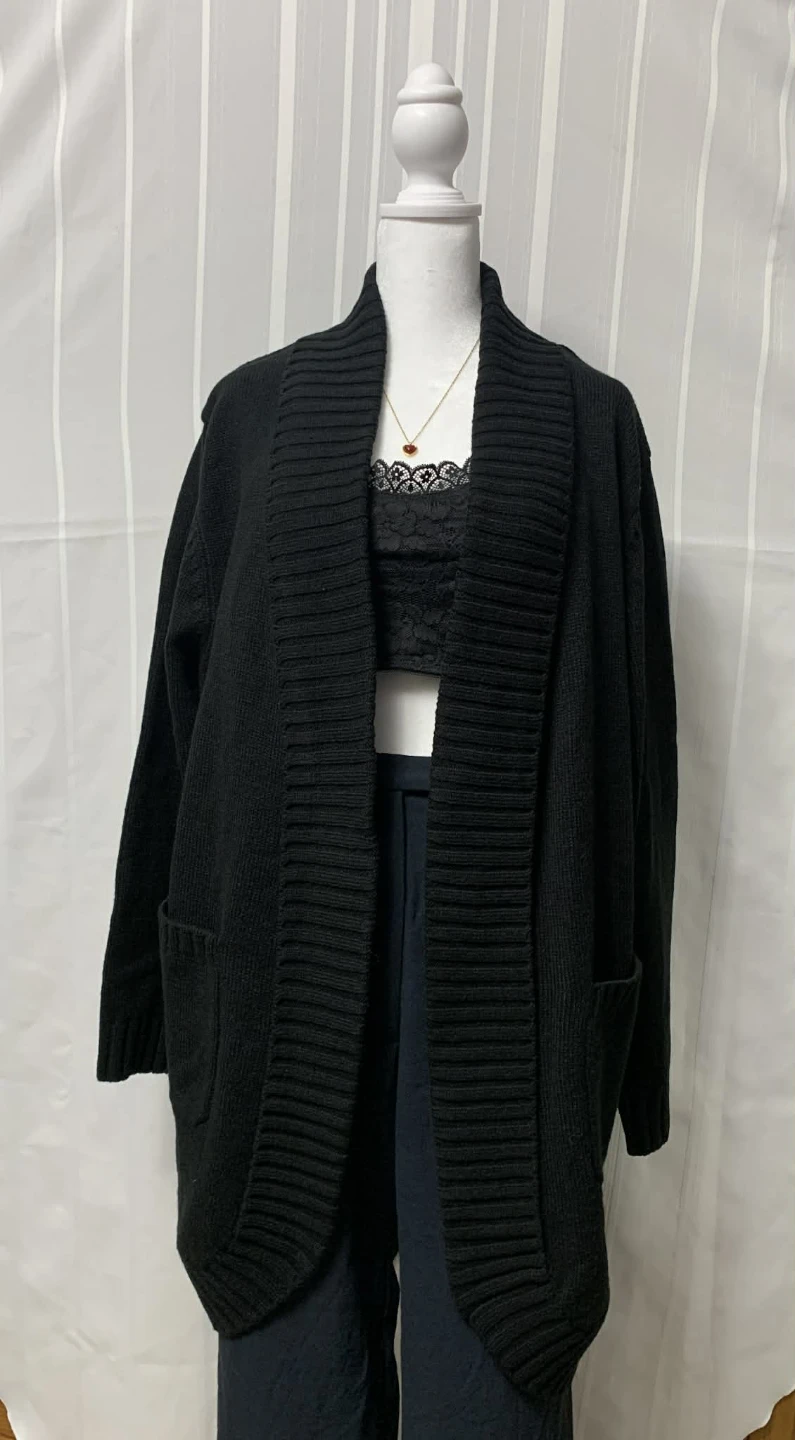 GRACE KARIN Black Open Front Cardigan XL - photo 2