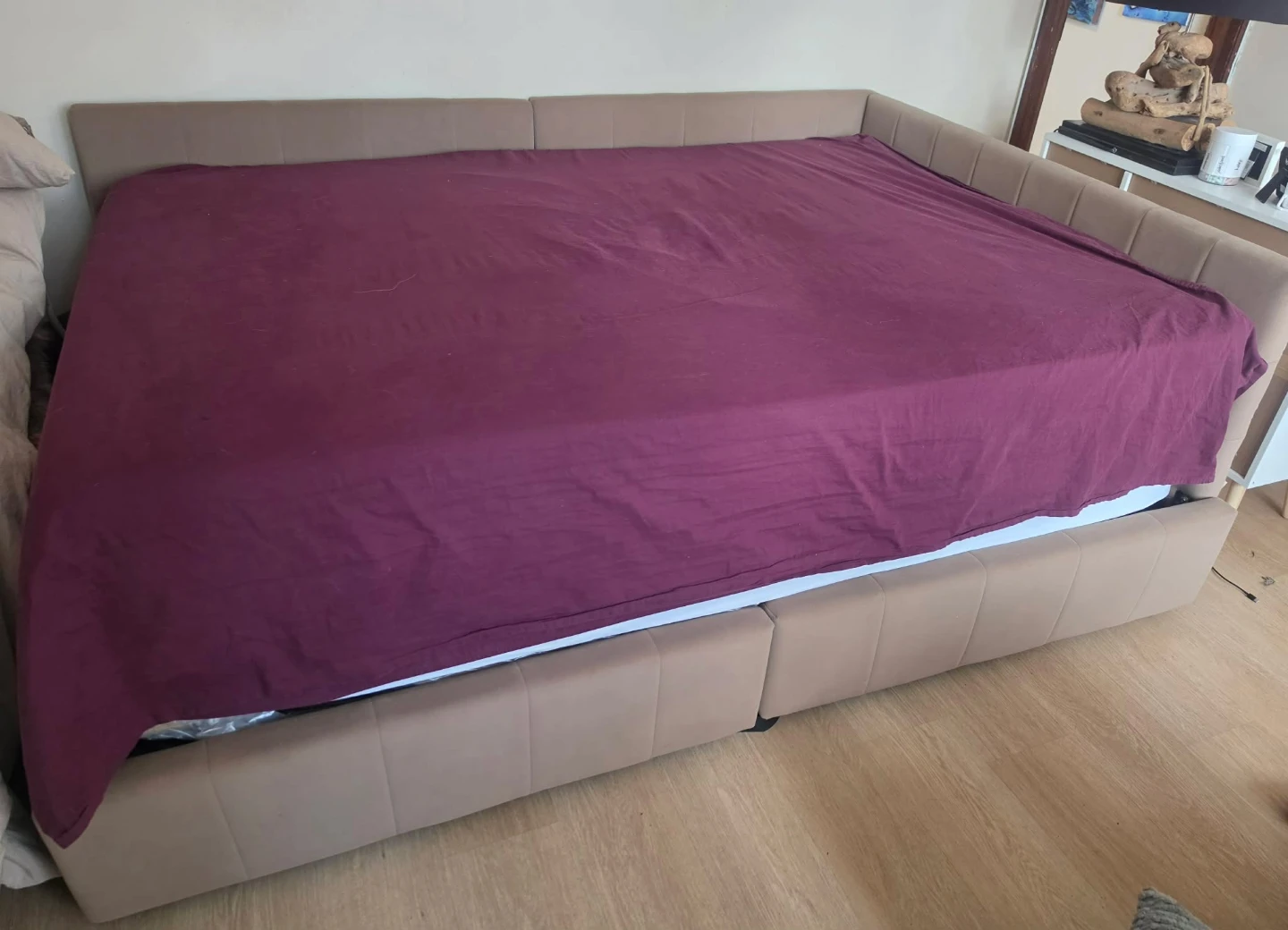 Full/double Size Bed Frame with Storage plus new mattress - photo 4