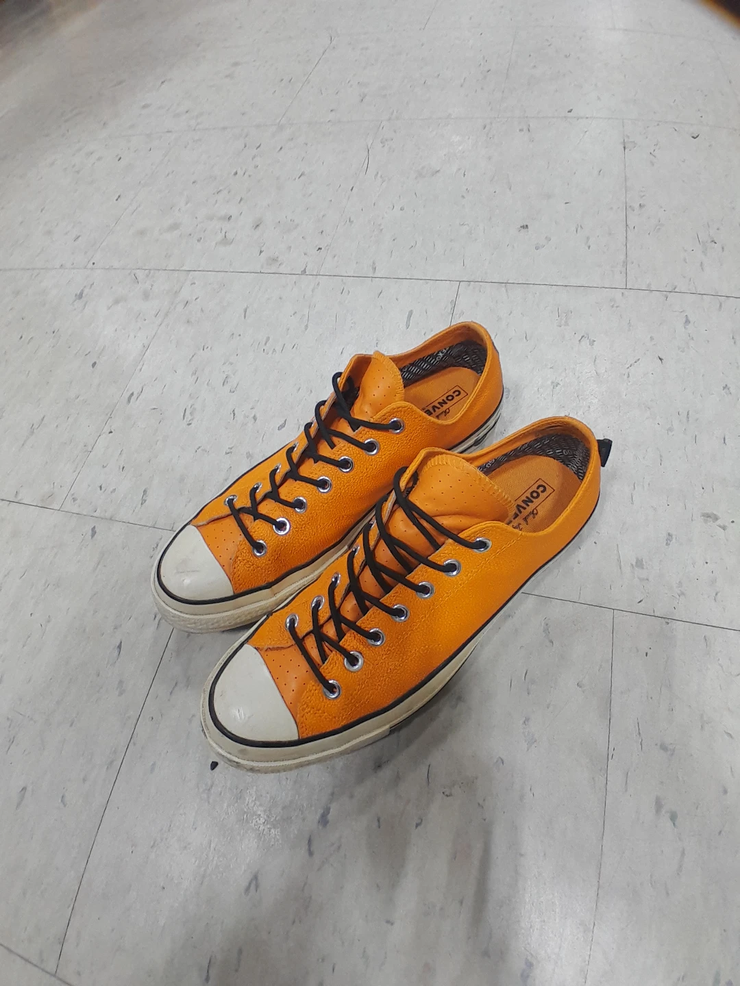 Orange Converse Chuck Taylor All Star Sneakers Size 10 - photo 3