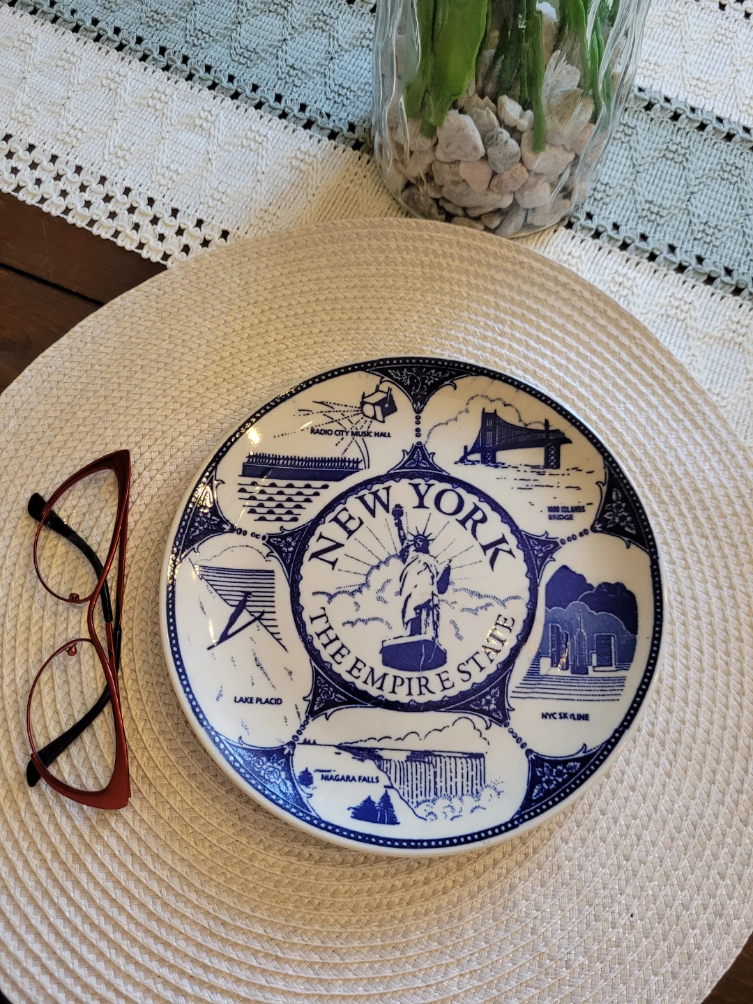 New York The Empire State Decorative Plate