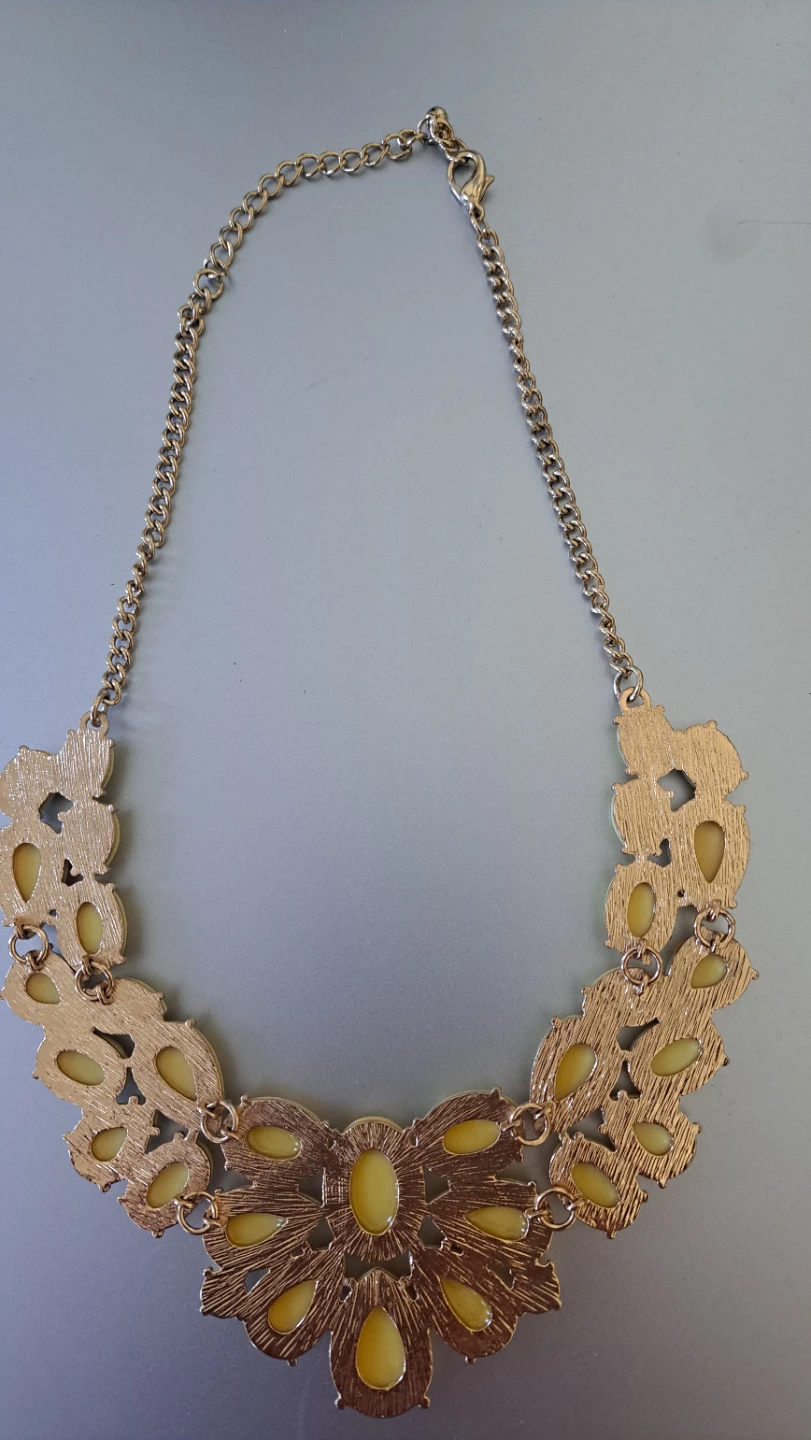 Yellow Gem Statement Necklace - photo 4