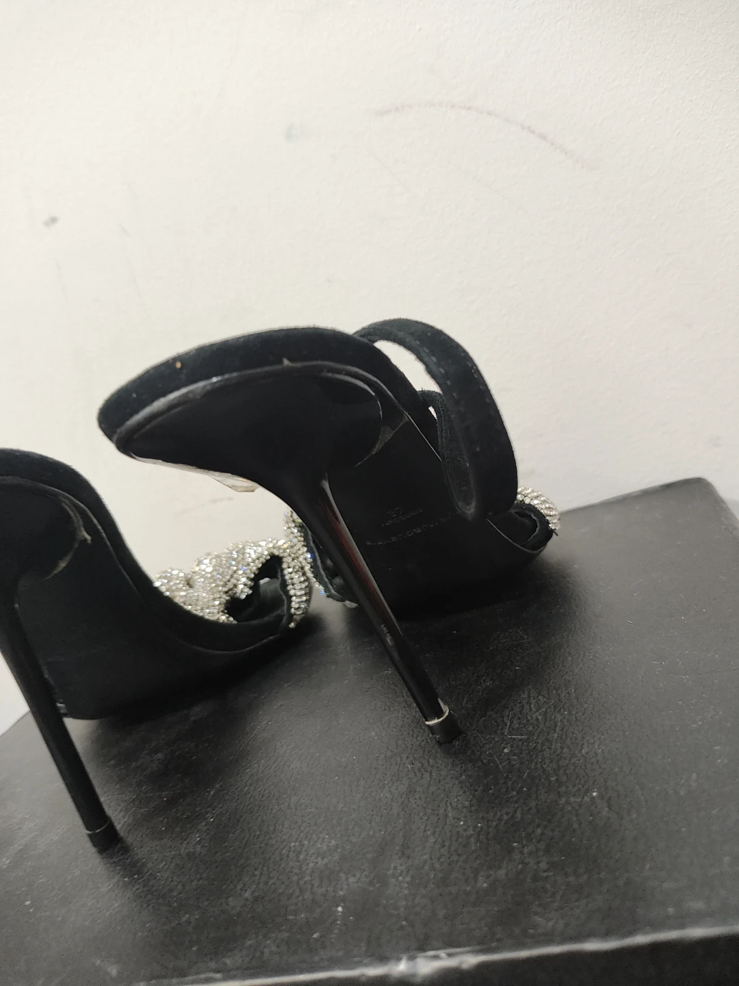 Alexander Wang Black Suede Embellished Heeled Sandals - photo 5