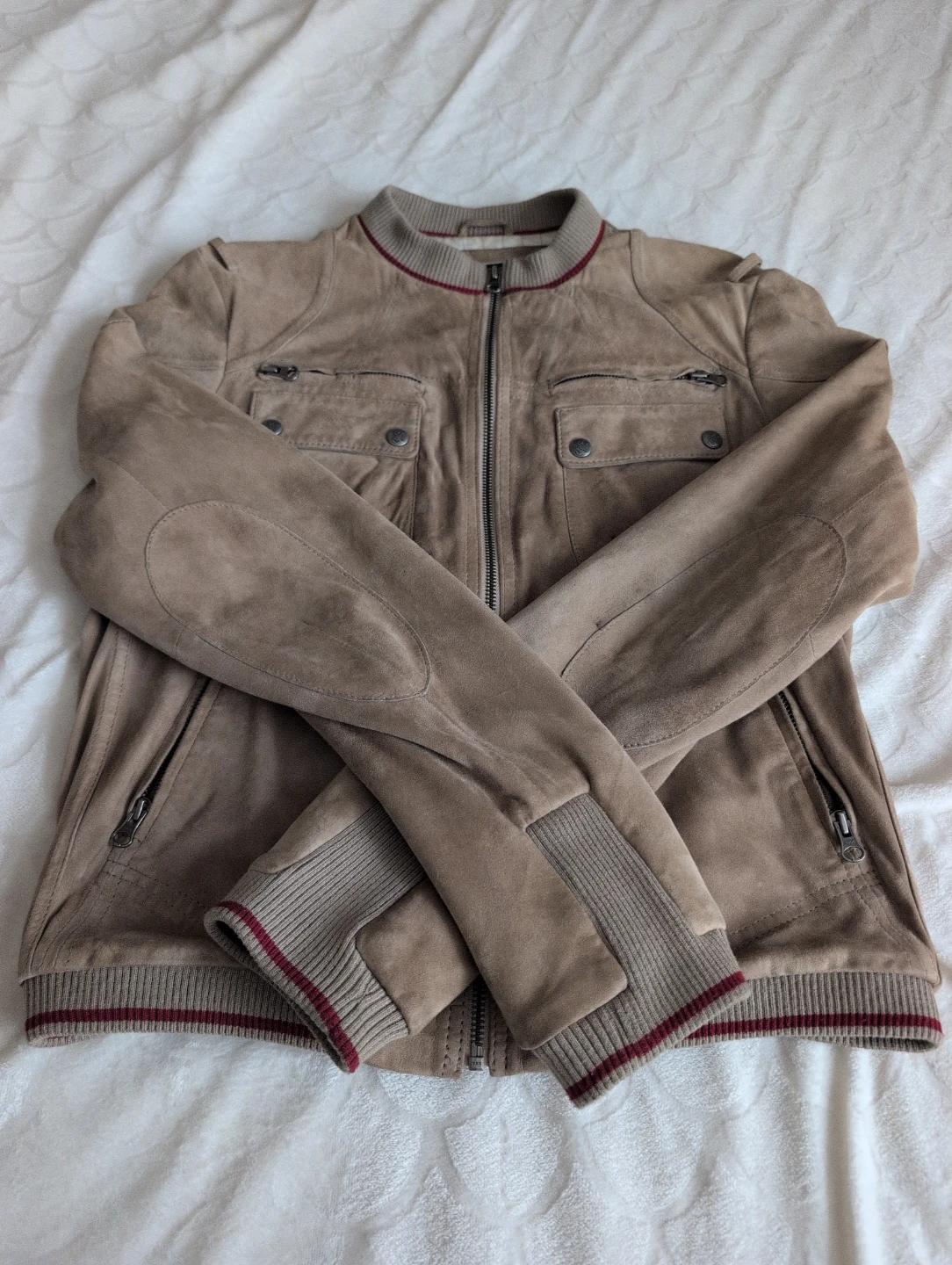 Buckler Suede Bomber Jacket