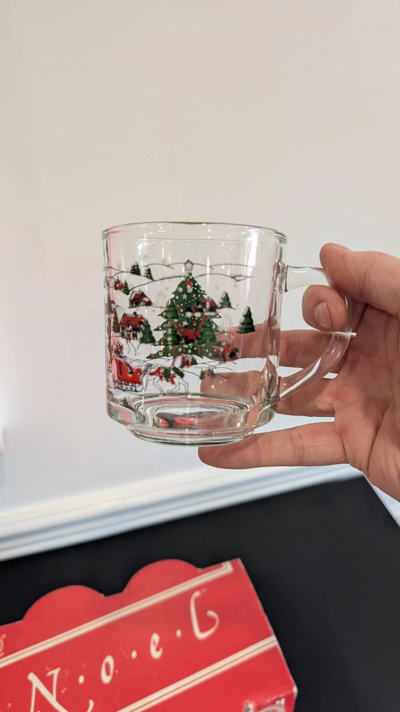 Vintage Set of 8 Vintage Christmas Scene Coffee Mugs - photo 4