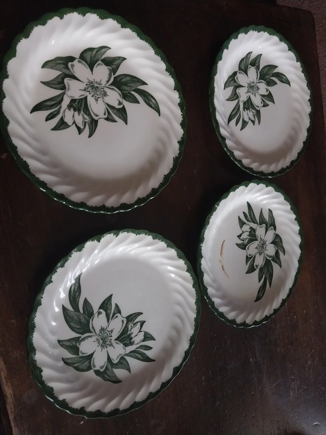 Royal China Magnolia Dessert Plates Set of 4